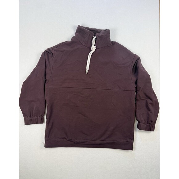 Varley Warwick Drawstring-Collar Collar Sweatshirt Brown Pullover Size Medium - Picture 1 of 6
